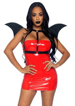 Load image into Gallery viewer, Leg Avenue Bat Wing Body Harness Faux Leather - Black - One Size

