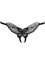 Load image into Gallery viewer, Leg Avenue Butterfly Crotchless with Pearl Sequin Detail - Black - One Size - 12 Pack
