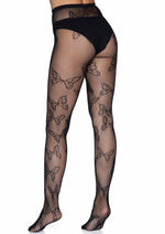 Load image into Gallery viewer, Leg Avenue Butterfly Net Tights - Black - One Size