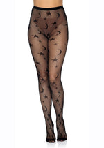 Load image into Gallery viewer, Leg Avenue Celestial Net Tights - Black - One Size