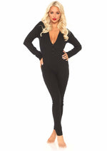 Load image into Gallery viewer, Leg Avenue Cozy Brushed Rib Long Johns with Cheeky Snap Closure Back Flap