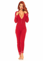Load image into Gallery viewer, Leg Avenue Cozy Brushed Rib Long Johns with Cheeky Snap Closure Back Flap