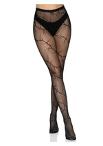 Load image into Gallery viewer, Leg Avenue Cracked Fishnet Tights - Black - One Size
