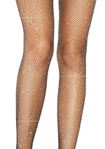 Load image into Gallery viewer, Leg Avenue Crystalized Fishnet Suspender Pantyhose