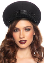 Load image into Gallery viewer, Leg Avenue Deluxe Officer Hat - Black
