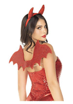Load image into Gallery viewer, Leg Avenue Devil Kit Rhinestone Devil Wings and Horn Headband
