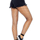 Leg Avenue Diamond Net Footless Tights - Black - One Size