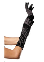 Load image into Gallery viewer, Leg Avenue Elbow Length Satin Gloves - Black - One Size