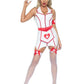 Leg Avenue Er Hottie Vinyl Zip Up Garter Dress, Heart Apron, Arm Band, and Head Piece.