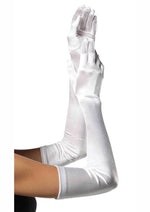 Load image into Gallery viewer, Leg Avenue Extra Long Satin Gloves - White - One Size