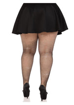 Load image into Gallery viewer, Leg Avenue Fishnet Crystalized Tights with Multi Sized Iridescent Rhinestones
