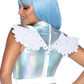 Leg Avenue Furry Angel Wing Body Harness - White - One Size