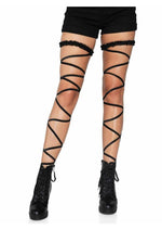 Load image into Gallery viewer, Leg Avenue Garter Leg Wrap - Black - One Size - Set