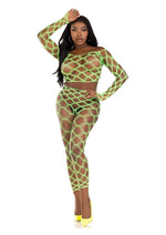 Load image into Gallery viewer, Leg Avenue Hardcore Net Crop Top and Footless Tights

