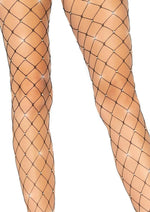 Load image into Gallery viewer, Leg Avenue Indescent Rhinestone Fence Net Tights - Black - One Size

