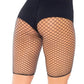 Leg Avenue Industrial Net Biker Shorts - Black - One Size