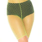 Leg Avenue Industrial Net Biker Shorts - Neon Yellow/Yellow - One Size