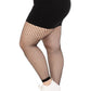 Leg Avenue Industrial Net Footless Tights - 1x-2x - Black