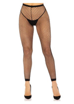 Load image into Gallery viewer, Leg Avenue Industrial Net Footless Tights - Black - One Size
