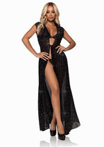 Load image into Gallery viewer, Leg Avenue Iridescent Rhinestone Floor Length Robe