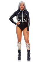 Load image into Gallery viewer, Leg Avenue Iridescent Studded Vinyl Body Harness
