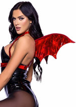 Load image into Gallery viewer, Leg Avenue Iridescent Vinyl Devil Wing Body Harness

