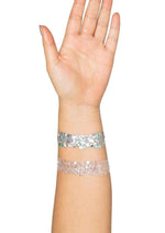 Load image into Gallery viewer, Leg Avenue Kismet Mirror Star Body Jewels Stickers and Body Glitter - Silver - 2 Pack
