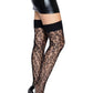 Leg Avenue Leopard Net Thigh Highs with Band Top