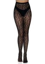 Load image into Gallery viewer, Leg Avenue Leopard Net Tights - Animal Print/Black - One Size