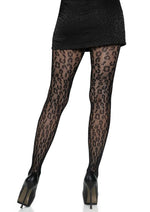 Load image into Gallery viewer, Leg Avenue Leopard Net Tights - Animal Print/Black - One Size