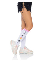 Load image into Gallery viewer, Leg Avenue Lick Me Knee Socks - Multicolor - One Size
