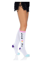 Load image into Gallery viewer, Leg Avenue Lick Me Knee Socks - Multicolor - One Size
