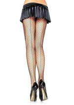 Load image into Gallery viewer, Leg Avenue Lycra Industrial Net Panty Hose with Seam Back - Black - One Size