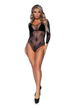 Load image into Gallery viewer, Leg Avenue Micro Net Snap Crotch Skull Bodysuit
