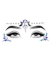 Leg Avenue Mystic Adhesive Face Jewels Sticker - Multicolor - One Size