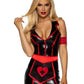 Leg Avenue Naughty Nurse Zip Up Wet Look Garter Dress, Heart Apron, Arm Band, and Head