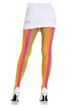 Load image into Gallery viewer, Leg Avenue Neon Rainbow Striped Tights

