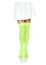 Load image into Gallery viewer, Leg Avenue Nylon Over The Knee - Green/Neon Green - One Size