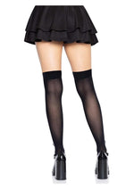 Load image into Gallery viewer, Leg Avenue Opaque Net Cut-Out Butterfly Applique Thigh Highs