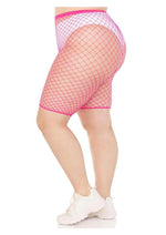 Load image into Gallery viewer, Leg Avenue Plus Size Industrial Net Biker Shorts - 1x-2x
