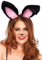 Load image into Gallery viewer, Leg Avenue Plush Bunny Ears - Black - One Size
