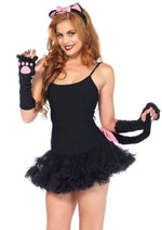 Load image into Gallery viewer, Leg Avenue Pretty Kitty Accessory Kit - Black - One Size - 3 Piece
