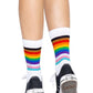 Leg Avenue Pride Crew Socks - Rainbow - One Size