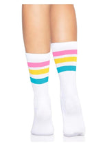 Load image into Gallery viewer, Leg Avenue Pride Crew Socks Pansexual - Multicolor - One Size