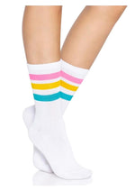 Load image into Gallery viewer, Leg Avenue Pride Crew Socks Pansexual - Multicolor - One Size
