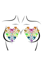 Load image into Gallery viewer, Leg Avenue Prism Nipple Jewels Stickers and Body Glitter (2 Packets - Multicolor
