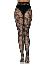 Load image into Gallery viewer, Leg Avenue Python Net Tights - Black - One Size