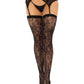 Leg Avenue Rachel Lace Thigh Highs and Crossover Garter Belt