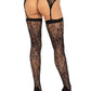 Leg Avenue Rachel Lace Thigh Highs and Crossover Garter Belt