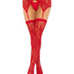 Leg Avenue Rachel Lace Thigh Highs and Crossover Garter Belt